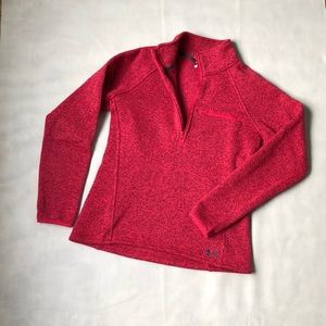 Pink Under Armour Quarter-Zip Pullover
